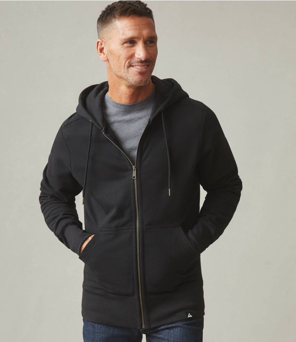 American Giant Hoodie Mens Small Black Classic Full Zip Heavyweight USA NWT